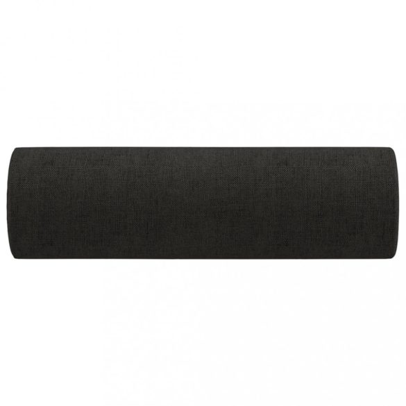 2 db fekete szövet díszpárna Ø15 x 50 cm