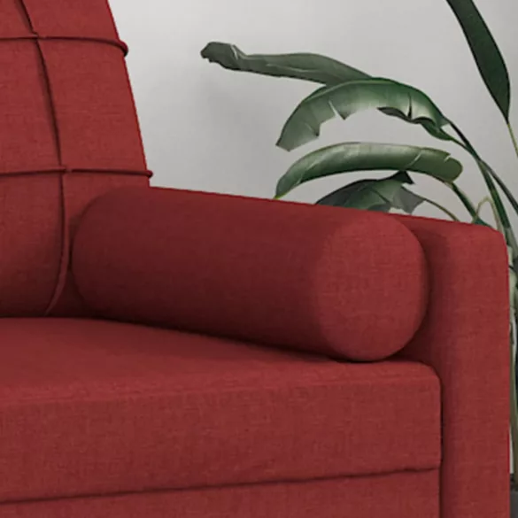 2 db bordó szövet díszpárna Ø15x50 cm