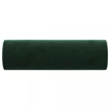 2 db sötétzöld bársony díszpárna Ø15x50 cm
