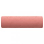 2 db rózsaszín bársony díszpárna Ø15x50 cm