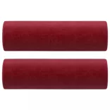 2 db bordó bársony díszpárna Ø15 x 50 cm