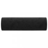 2 db fekete bársony díszpárna Ø15x50 cm