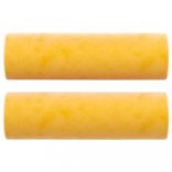 2 db sárga bársony díszpárna Ø15x50 cm