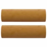 2 db barna bársony díszpárna Ø15x50 cm