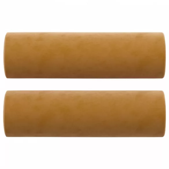 2 db barna bársony díszpárna Ø15x50 cm