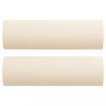 2 db krémszínű bársony díszpárna Ø15x50 cm