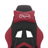 fekete és bordó műbőr forgó játékszék