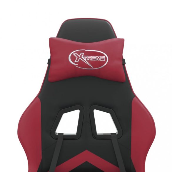 fekete és bordó műbőr forgó játékszék