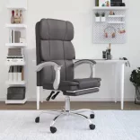 szürke műbőr dönthető irodaszék