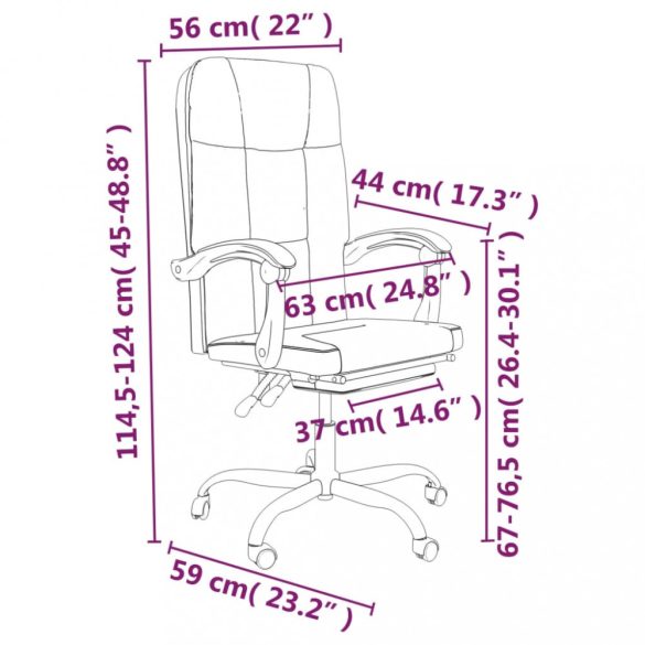 barna szövet dönthető irodaszék
