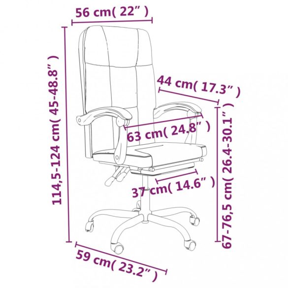 barna műbőr dönthető irodaszék