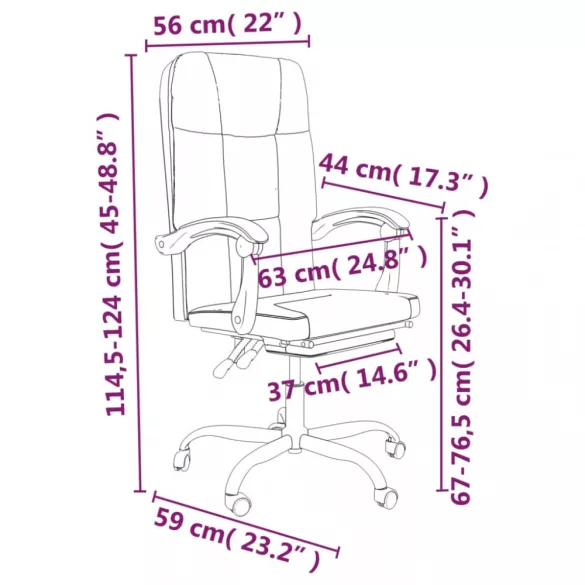 szürke műbőr dönthető irodaszék