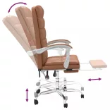 barna műbőr dönthető irodaszék