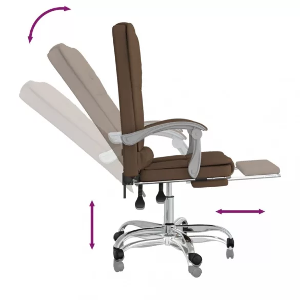 barna szövet dönthető irodai masszázsfotel