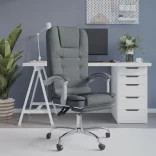 sötétszürke szövet dönthető masszázsfotel