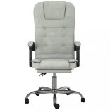 viágosszürke bársony dönthető masszírozó irodaszék