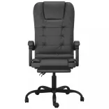 fekete műbőr dönthető irodai masszázsszék