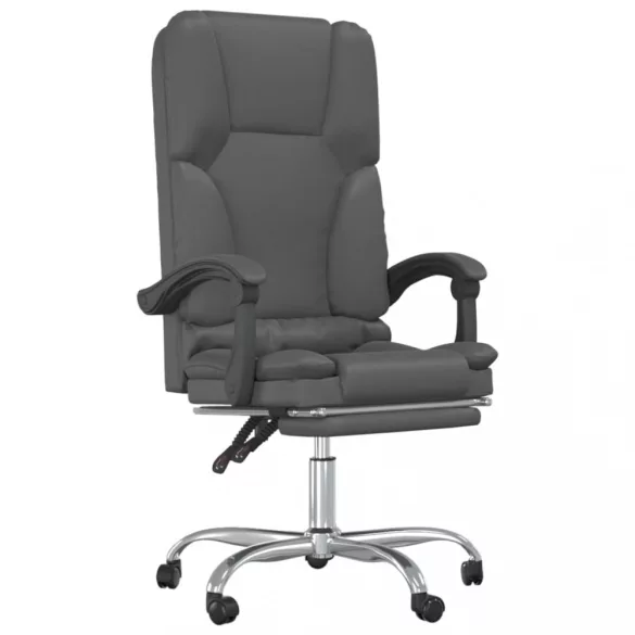 szürke műbőr dönthető irodai masszázsszék