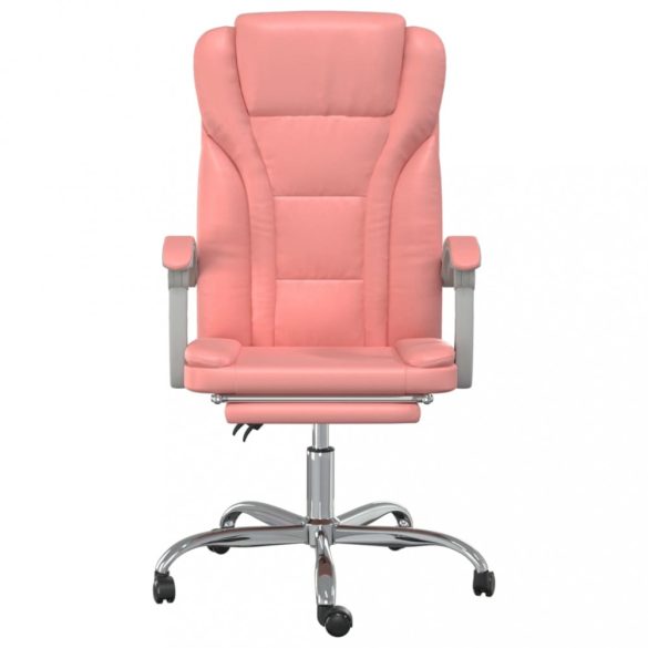 rózsaszín műbőr dönthető irodaszék