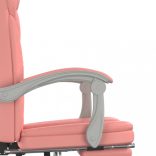 rózsaszín műbőr dönthető irodaszék