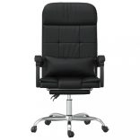 fekete műbőr dönthető irodai masszázsszék