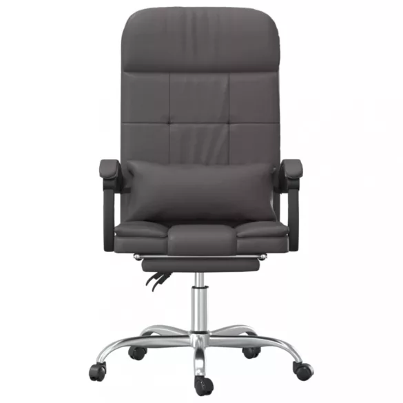 szürke műbőr dönthető irodai masszázsszék