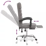 tópszínű szövet dönthető irodai masszázsfotel