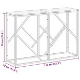 ezüstszínű rozsdamentes acél és tömör fa tálalóasztal