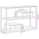 ezüstszínű rozsdamentes acél és edzett üveg tálalóasztal