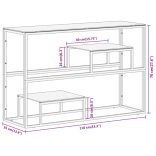 aranyszínű rozsdamentes acél és edzett üveg dohányzóasztal