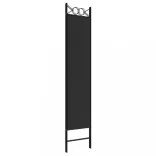 3-paneles fekete szövet térelválasztó 120 x 200 cm