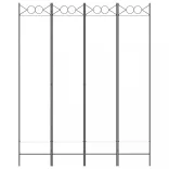 4 paneles fehér szövet térelválasztó 160x200 cm