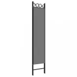 4 paneles antracitszürke szövet térelválasztó 160 x 200 cm