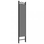 5 paneles antracitszürke szövet térelválasztó 200x200 cm