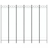 6-paneles fehér szövet térelválasztó 240 x 200 cm