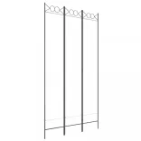 3-paneles fehér szövetparaván 120 x 220 cm