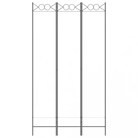 3-paneles fehér szövetparaván 120 x 220 cm