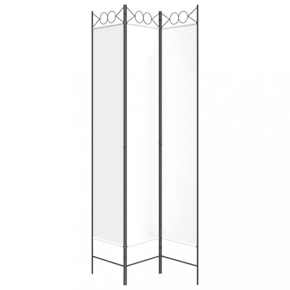 3-paneles fehér szövetparaván 120 x 220 cm