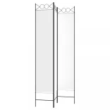 3-paneles fehér szövetparaván 120 x 220 cm