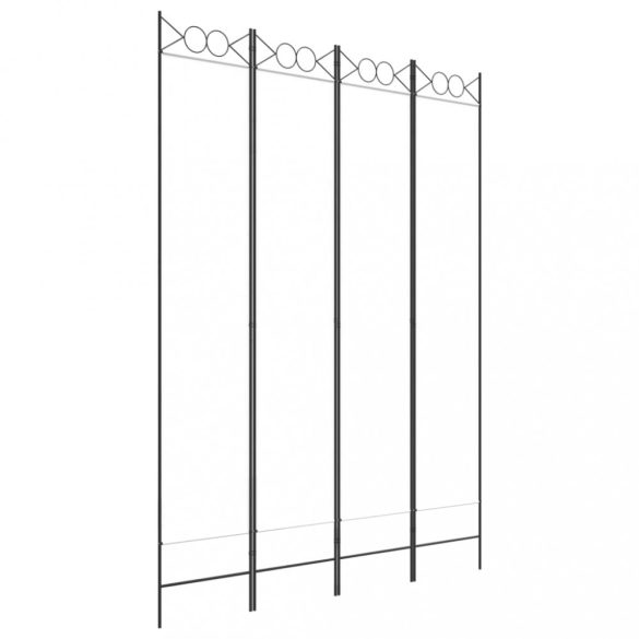 4 paneles fehér szövet térelválasztó 160x220 cm