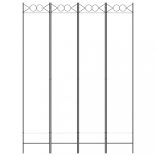 4 paneles fehér szövet térelválasztó 160x220 cm