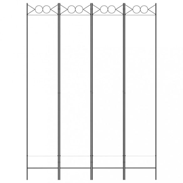 4 paneles fehér szövet térelválasztó 160x220 cm