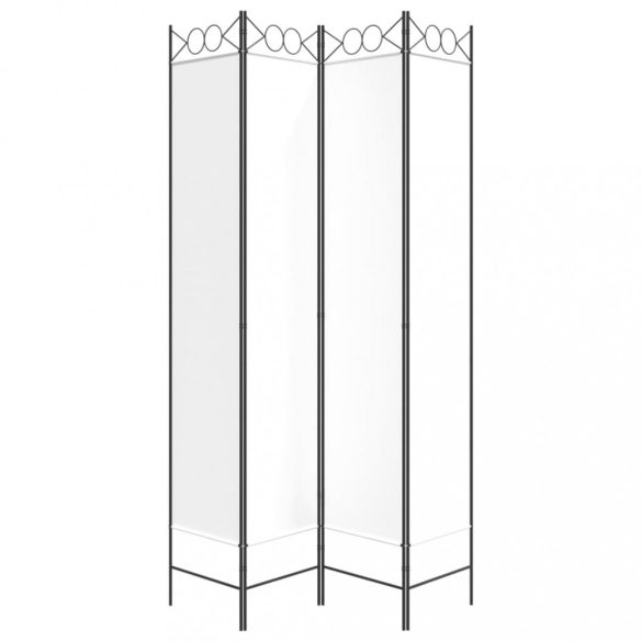 4 paneles fehér szövet térelválasztó 160x220 cm