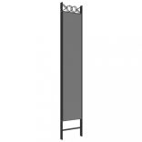 4 paneles antracitszürke szövet térelválasztó 160x220 cm