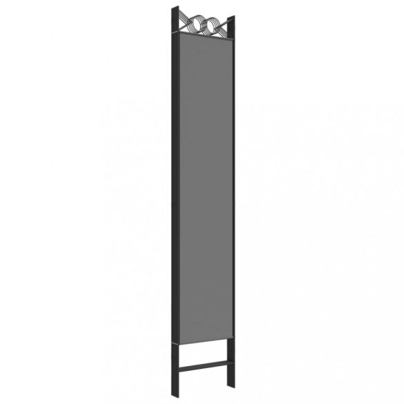 5 paneles antracitszürke szövet térelválasztó 200x220 cm