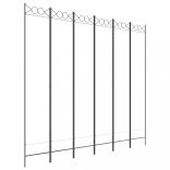 6-paneles fehér szövet térelválasztó 240x220 cm