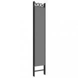 6 paneles antracitszürke szövet térelválasztó 240 x 220 cm