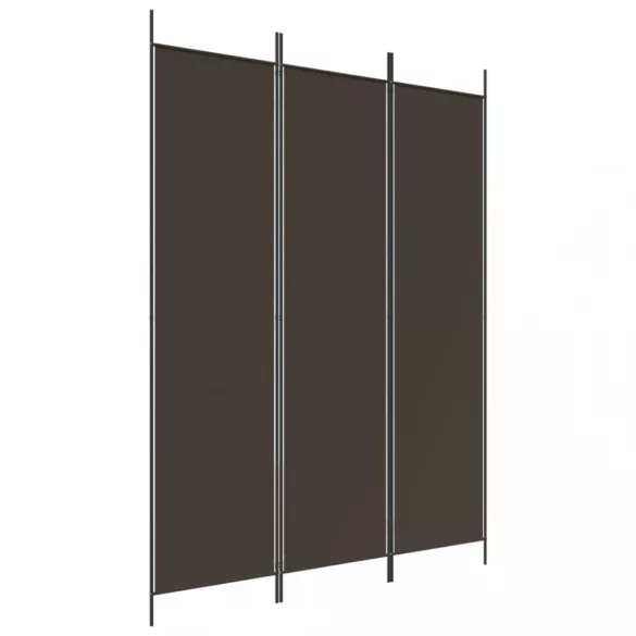 3 paneles barna szövet paraván 150 x 200 cm