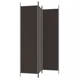 3 paneles barna szövet paraván 150 x 200 cm