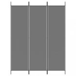 3 paneles antracitszürke szövet térelválasztó 150 x 200 cm